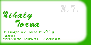 mihaly torma business card